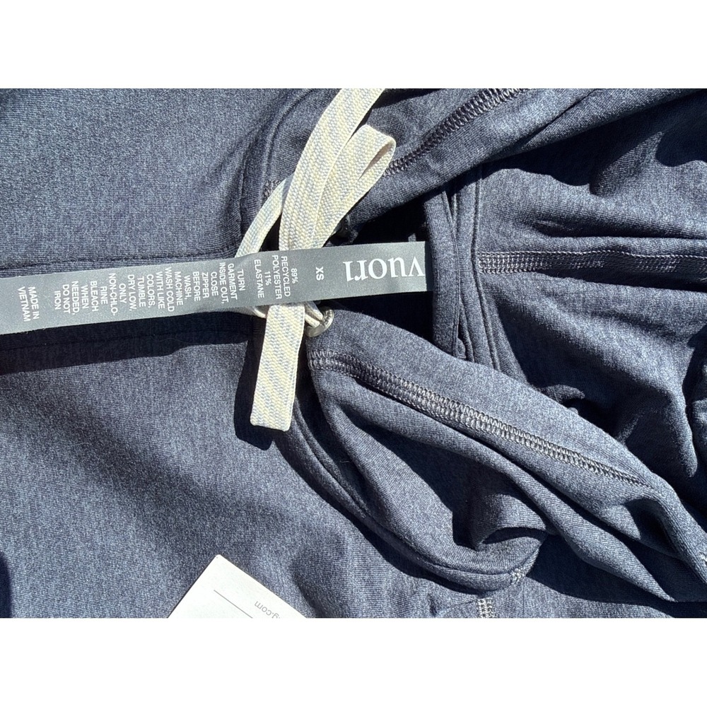 VUORI Halo Performance Hoodie MIDNIGHT HEATHER BLUE SIZE XS NWT - Picture 5 of 5
